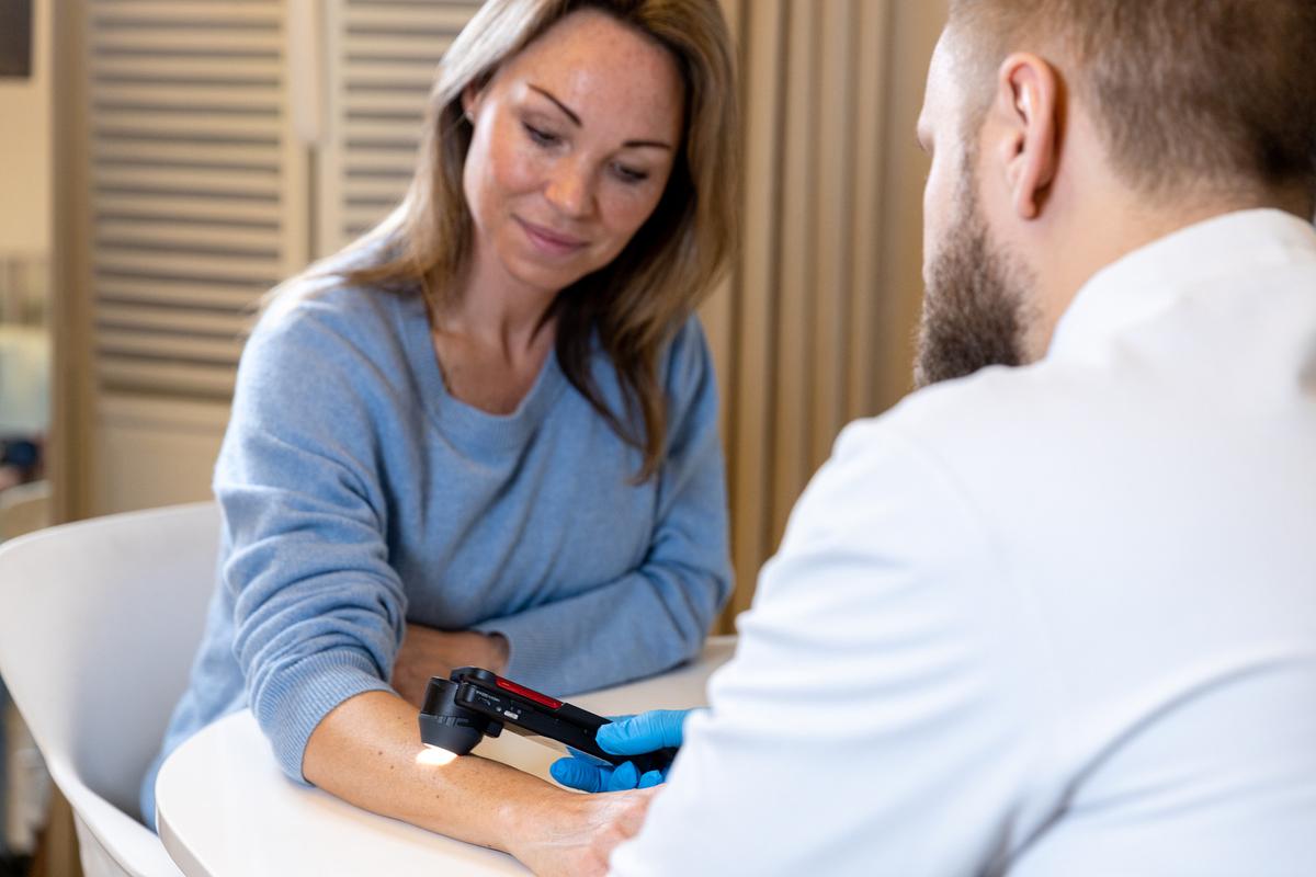 Doctor examining patient